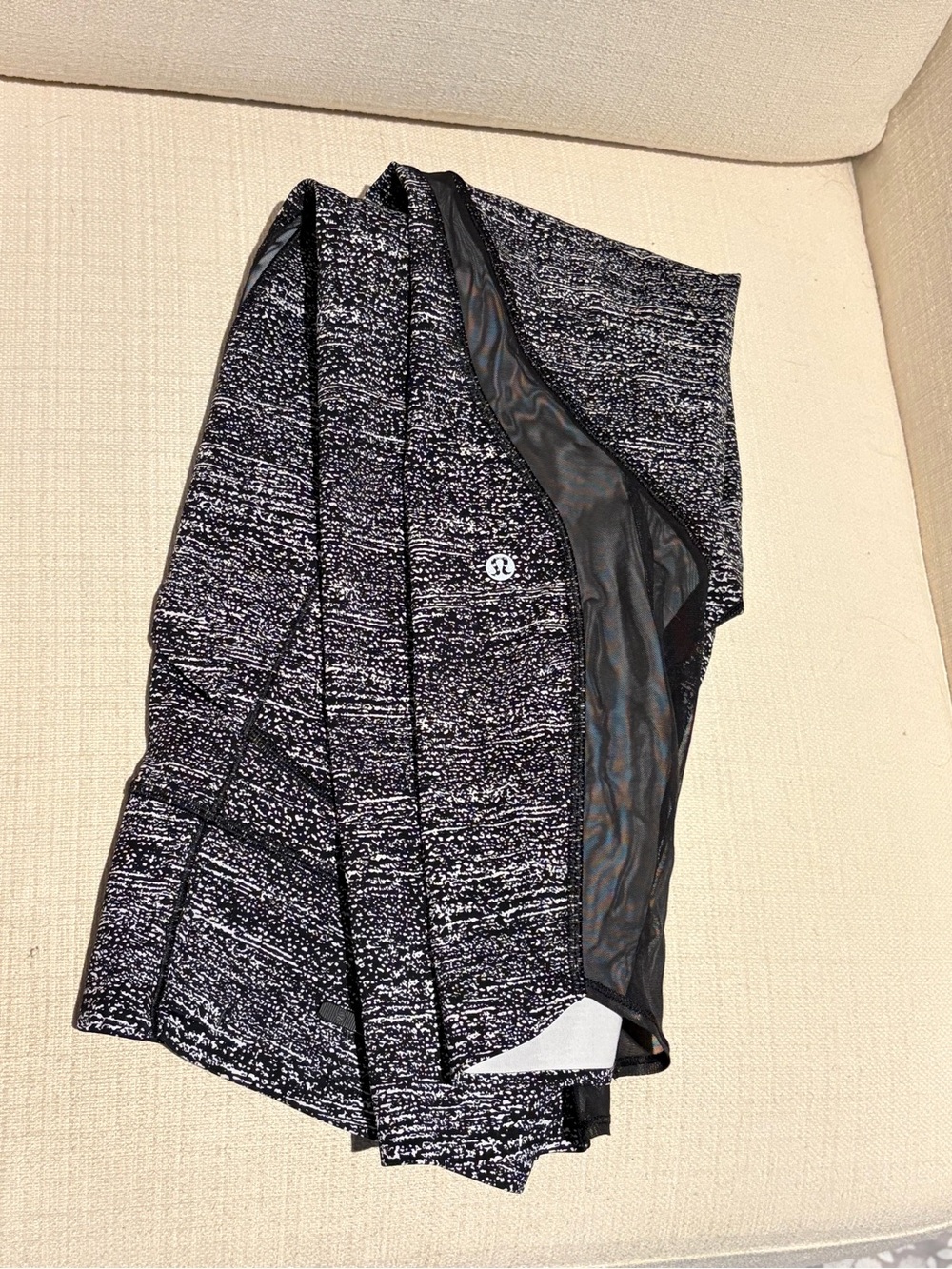 Lululemon Black & White Speckled Athletic Leggings
